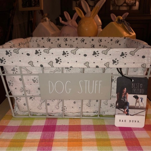 Rae Dunn Dog Rae Dunn Dog Stuff Lined Wire Basket Poshmark